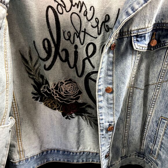 ThreeTwoOne Denim Bride Jacket Size XL Here Comes the Bride - Picture 6 of 6